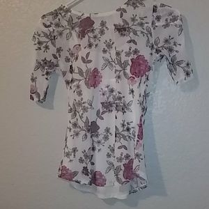 White shirt with flowers